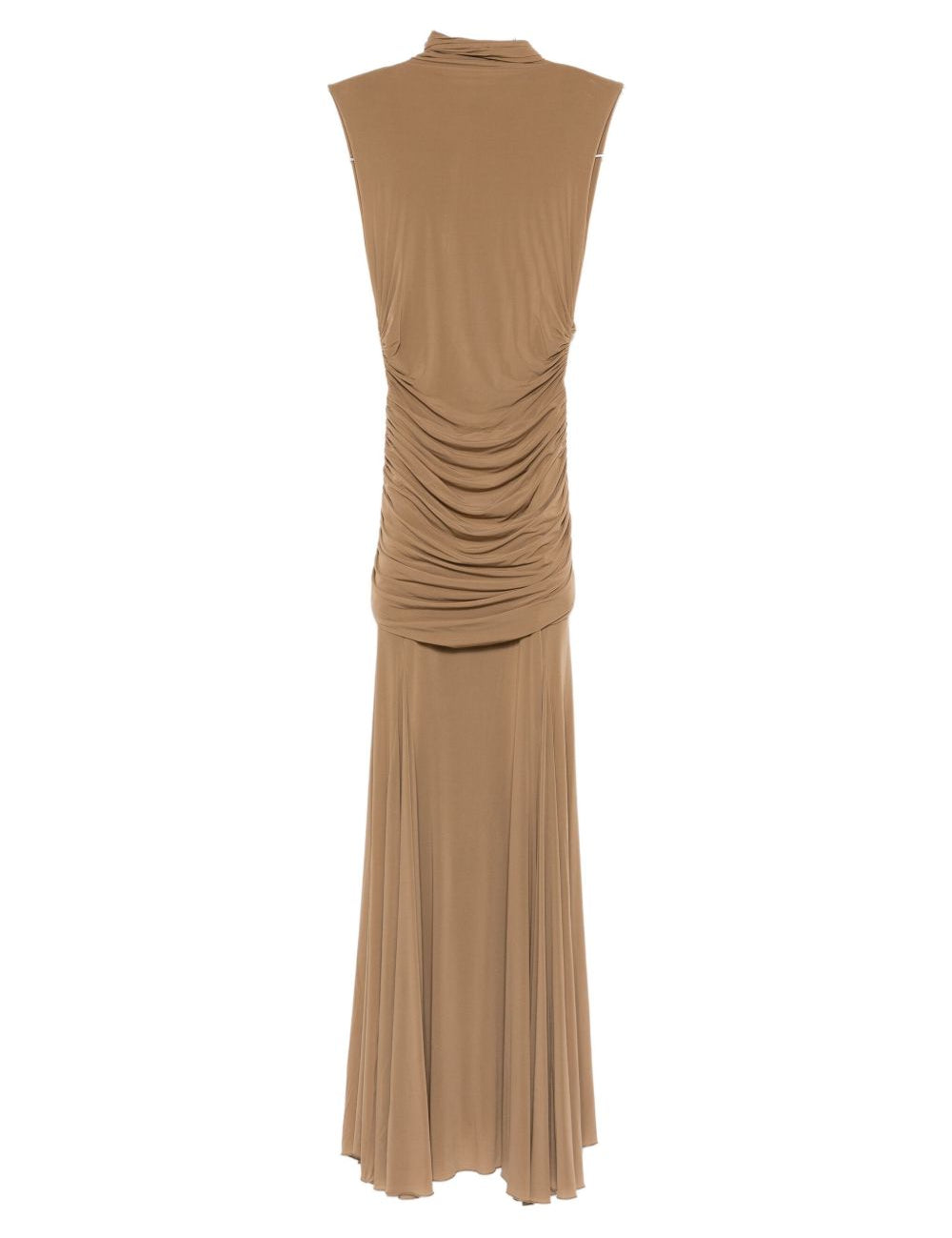 Abito lungo con drappeggio in beige Magda Butrym - donna 