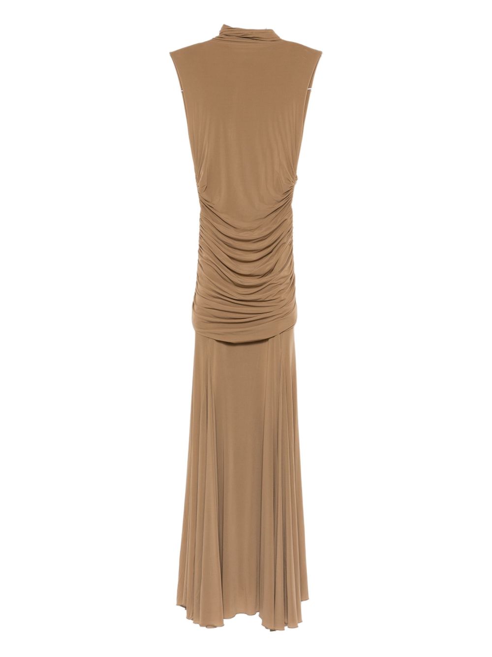 Abito lungo con drappeggio in beige Magda Butrym - donna 