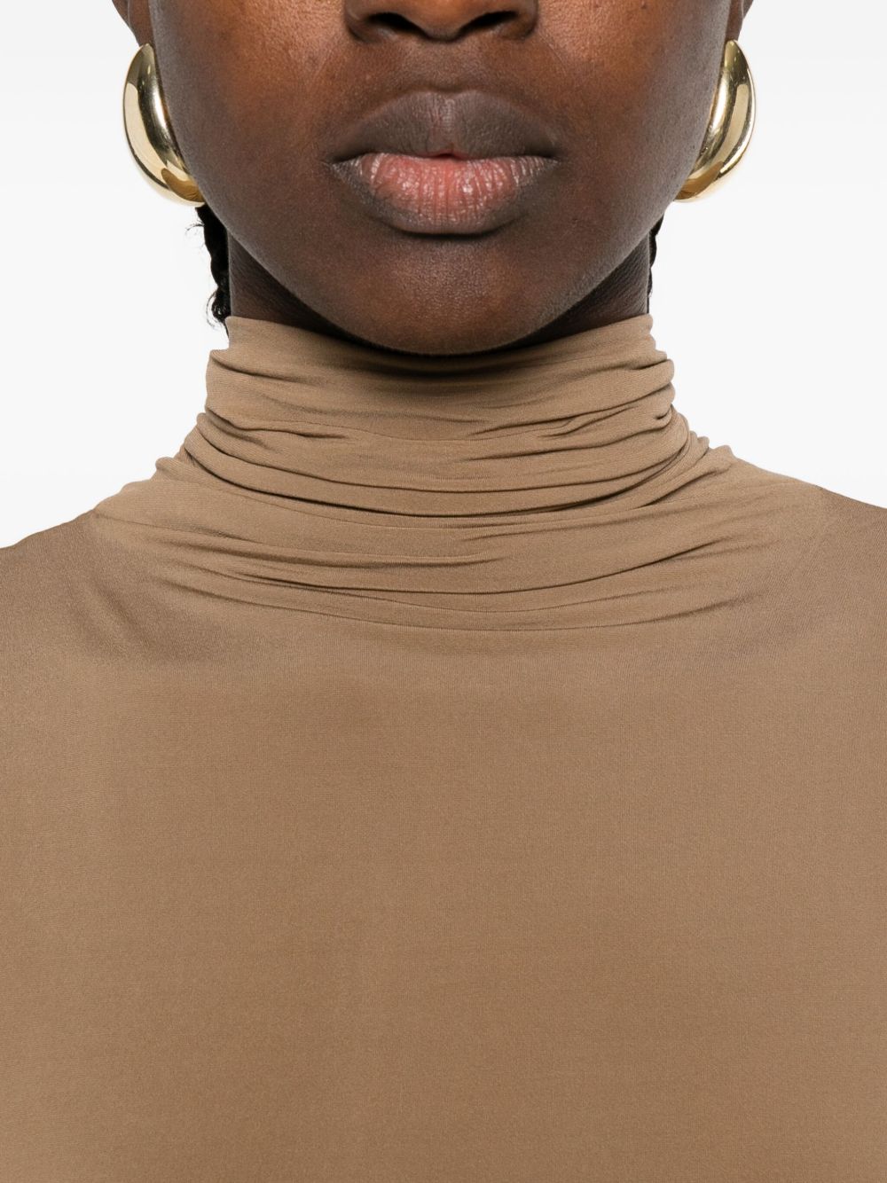 Abito lungo con drappeggio in beige Magda Butrym - donna 