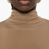Abito lungo con drappeggio in beige Magda Butrym - donna 