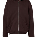 Felpa in cotone con cappuccio e zip in marrone Magda butrym - donna 