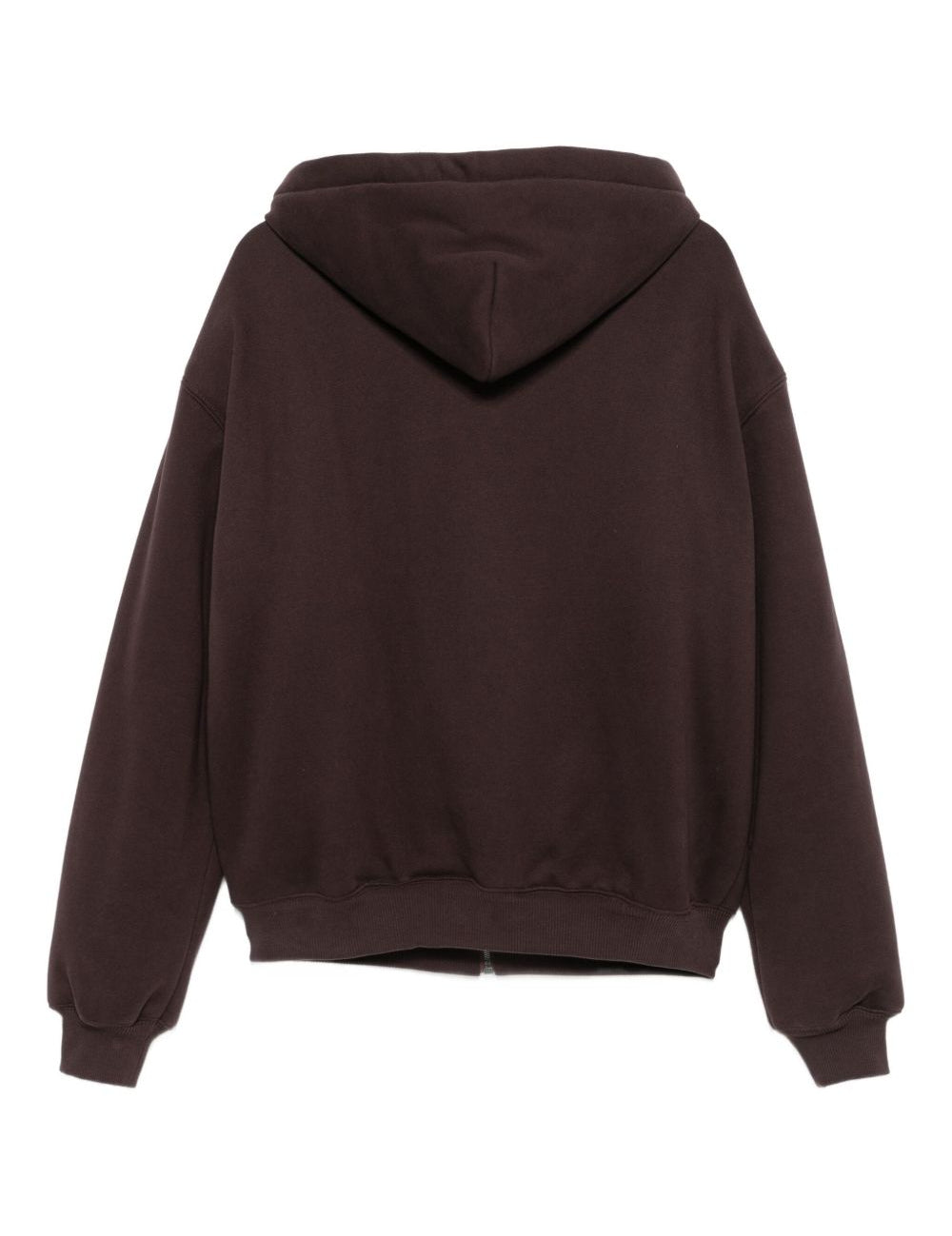 Felpa in cotone con cappuccio e zip in marrone Magda butrym - donna 