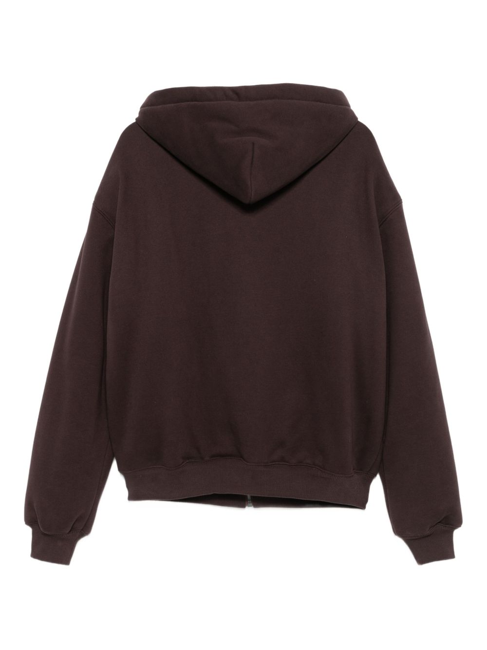 Felpa in cotone con cappuccio e zip in marrone Magda butrym - donna 