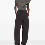 Pantaloni gessati in marrone Magda butrym - donna 