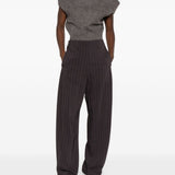Pantaloni gessati in marrone Magda butrym - donna 
