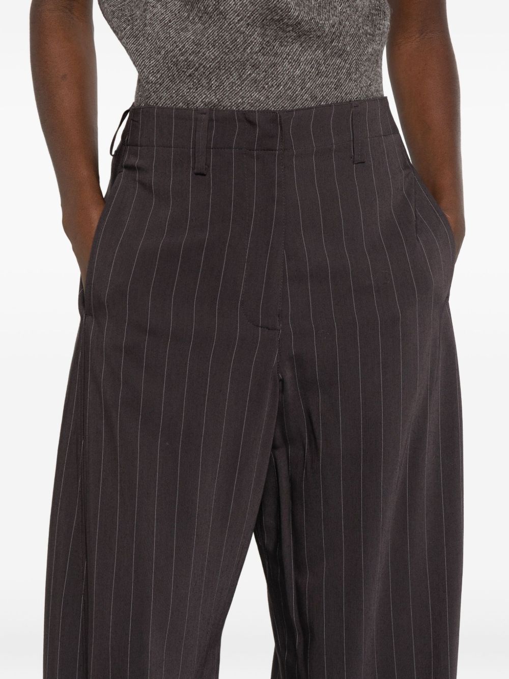 Pantaloni gessati in marrone Magda butrym - donna 