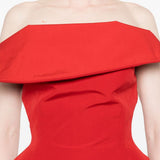 Abito mini con spalle scoperte in rosso Magda Butrym - donna 