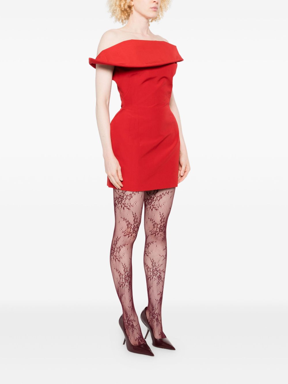 Abito mini con spalle scoperte in rosso Magda Butrym - donna 