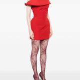 Abito mini con spalle scoperte in rosso Magda Butrym - donna 