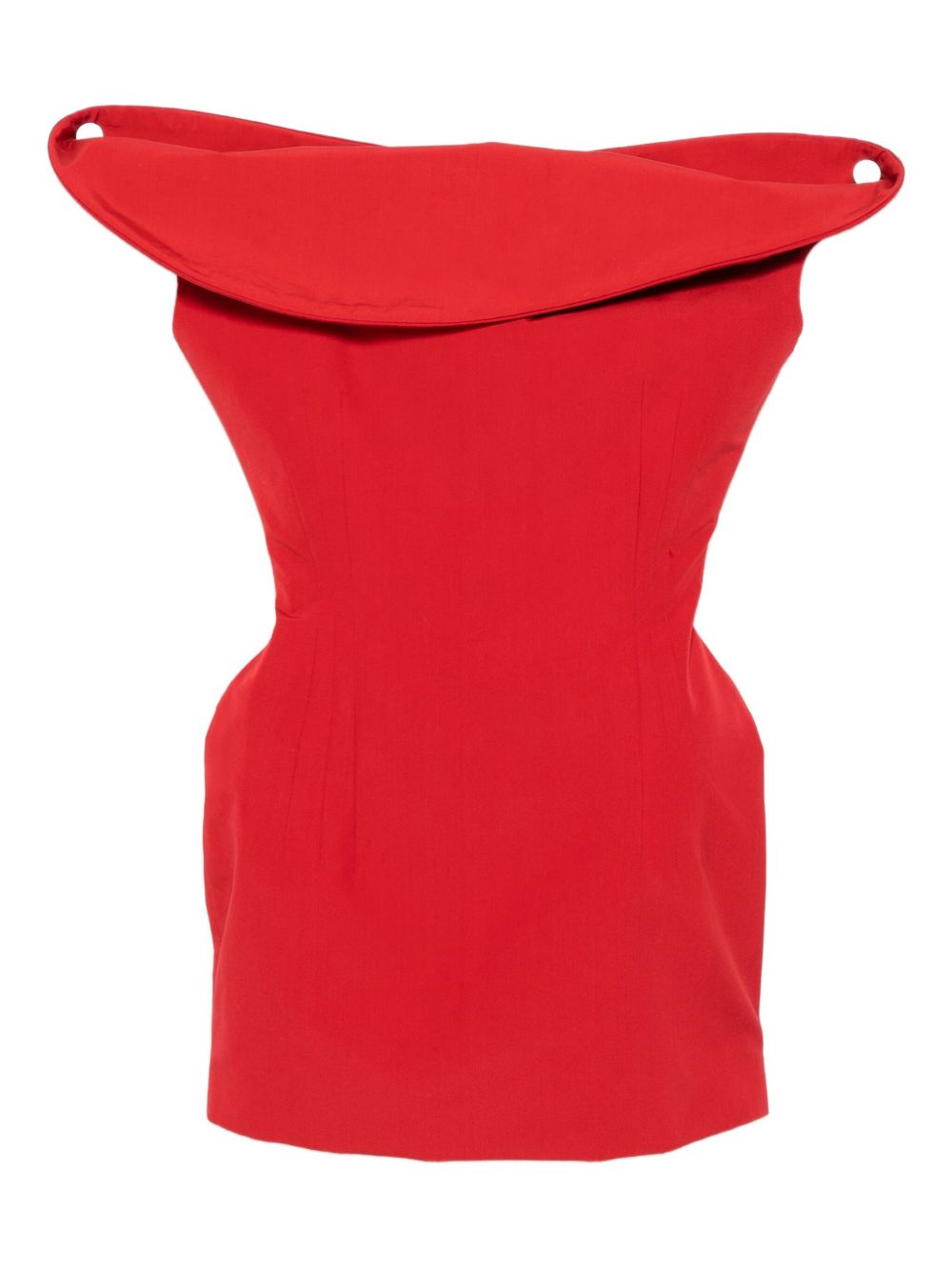 Abito mini con spalle scoperte in rosso Magda Butrym - donna 