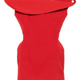 Abito mini con spalle scoperte in rosso Magda Butrym - donna 