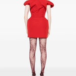Abito mini con spalle scoperte in rosso Magda Butrym - donna 
