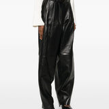Pantaloni in pelle in nero Magda butrym - donna 