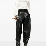 Pantaloni in pelle in nero Magda butrym - donna 