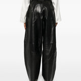 Pantaloni in pelle in nero Magda butrym - donna 