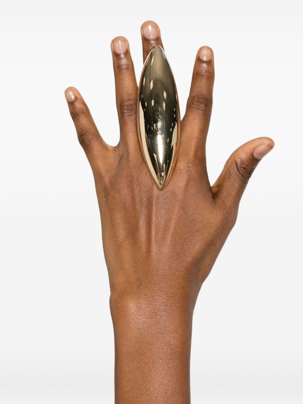 Anello regolabile con logo in oro Magda butrym - donna 