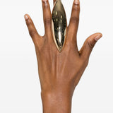 Anello regolabile con logo in oro Magda butrym - donna 