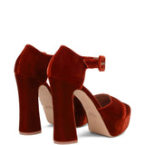 Sandali Yuri in velluto con fibbia e plateu in arancione Malone souliers - donna 