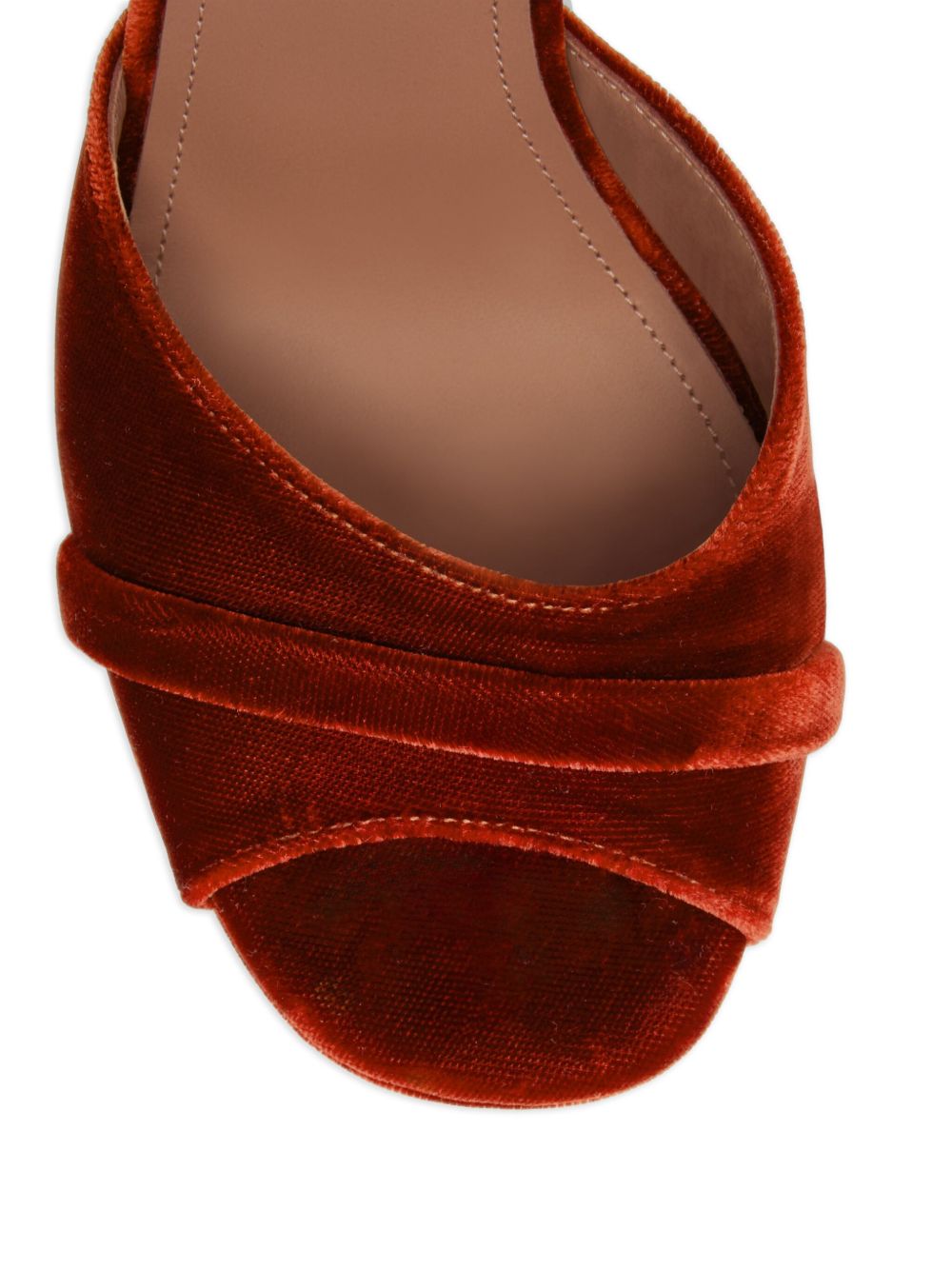 Sandali Yuri in velluto con fibbia e plateu in arancione Malone souliers - donna 