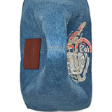 Borsa a spalla the sack grande in denim blu Marc Jacobs - donna 
