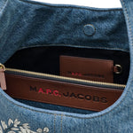 Borsa a spalla the sack grande in denim blu Marc Jacobs - donna 