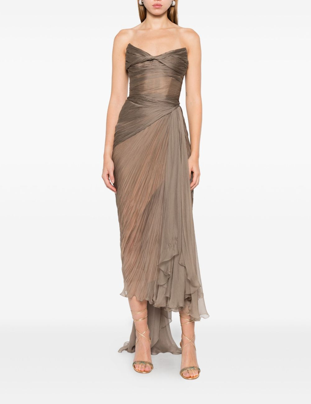 Abito da sera con spacco heidi in grigio Maria lucia hohan - donna 