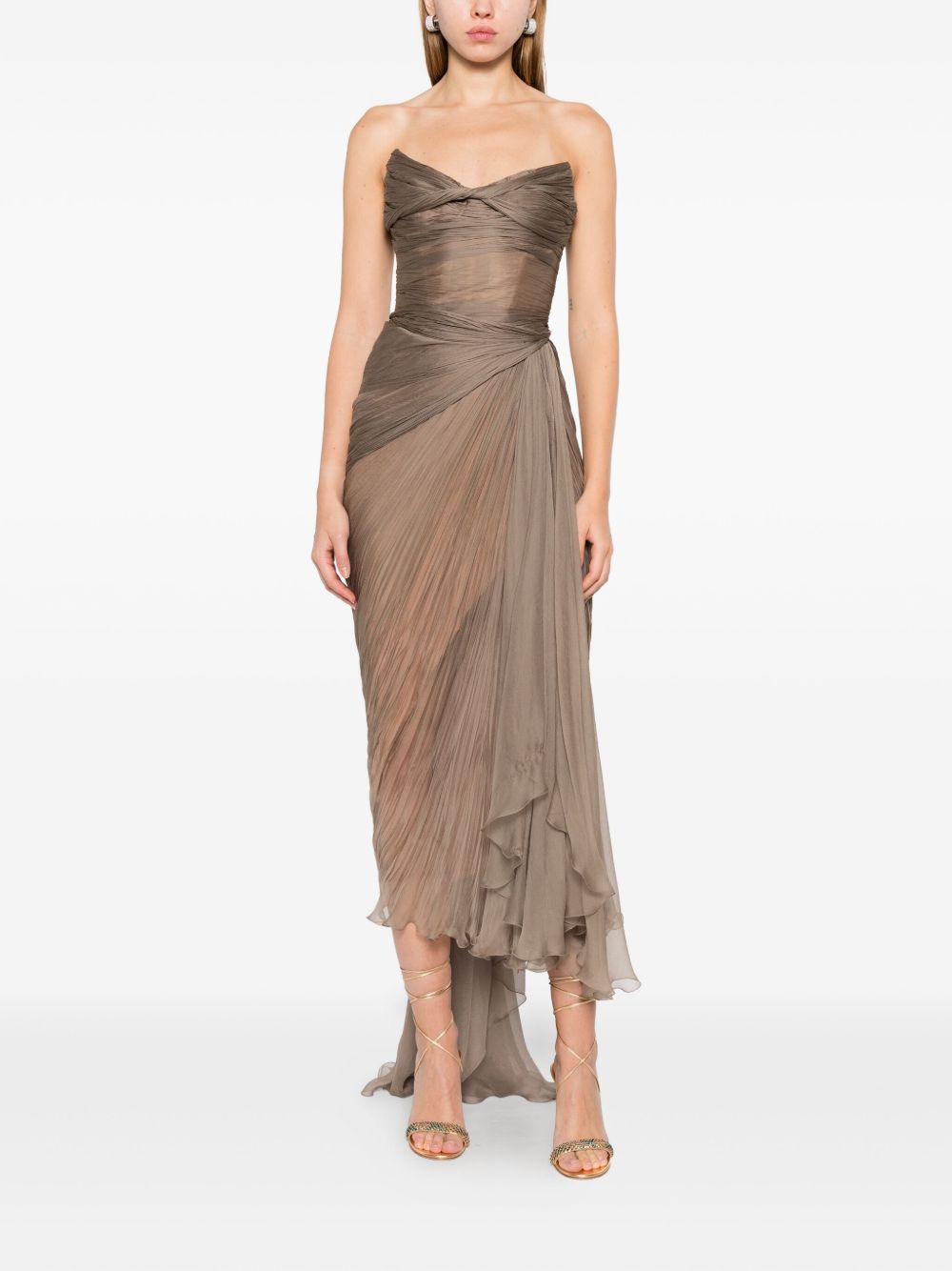 Abito da sera con spacco heidi in grigio Maria lucia hohan - donna 