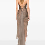 Abito da sera con spacco heidi in grigio Maria lucia hohan - donna 