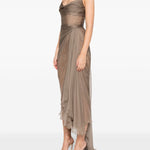 Abito da sera con spacco heidi in grigio Maria lucia hohan - donna 