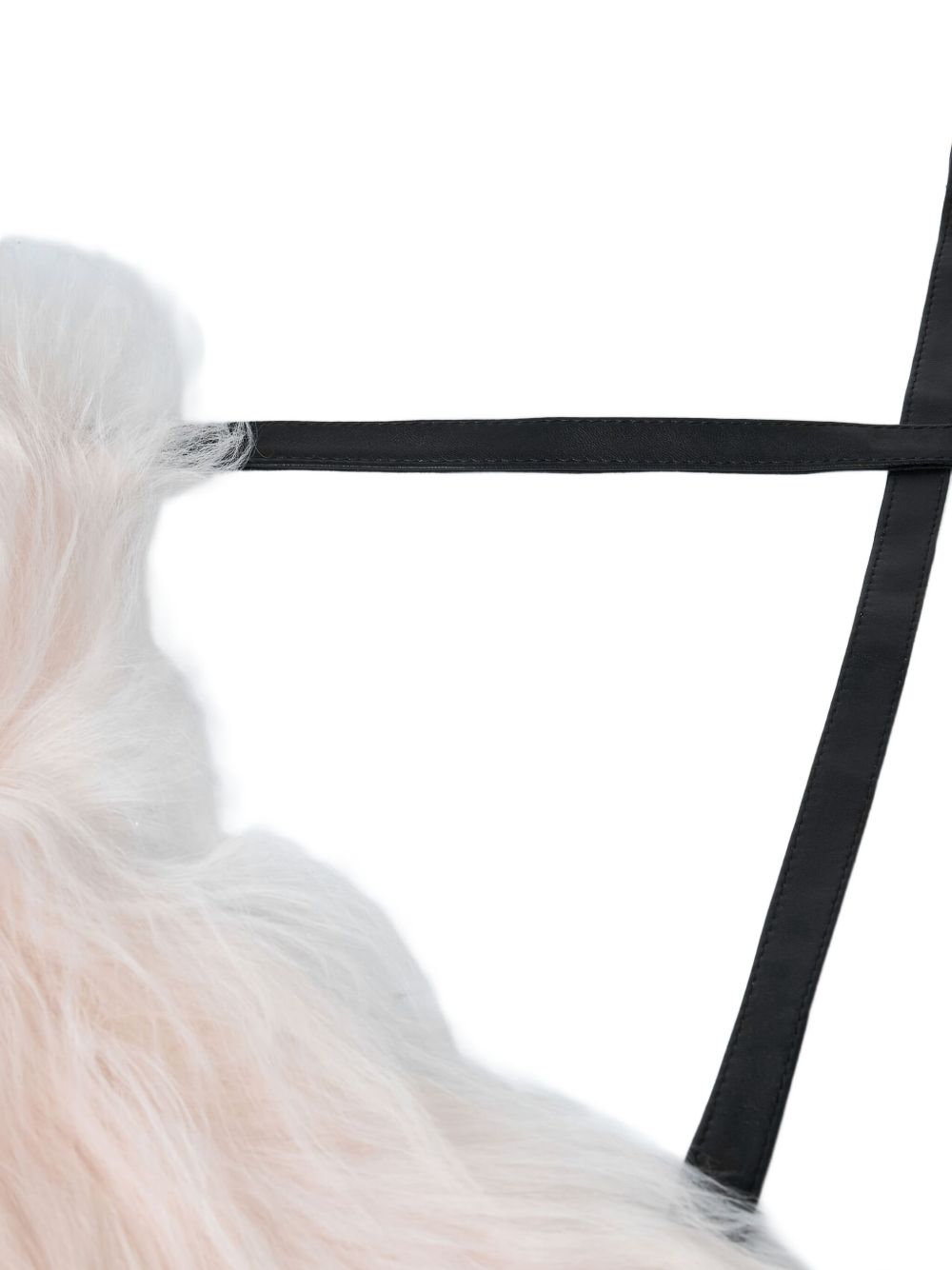 Collare in shearling con laccetti  in rosa Marni - donna<BR/> 