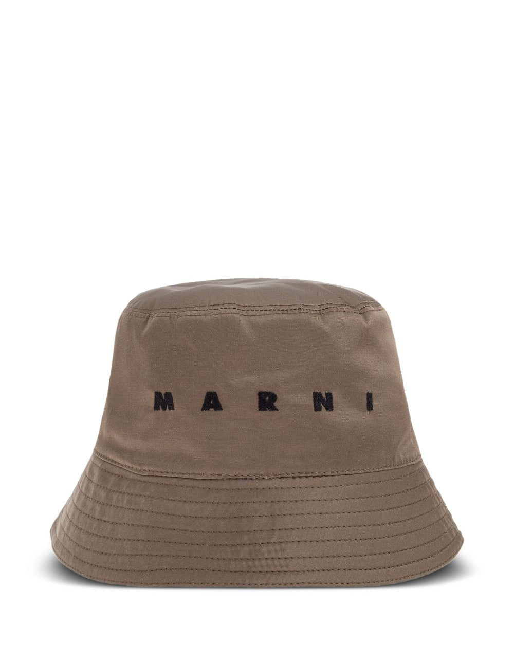 Cappello bucket con ricamo in marrone Marni - donna 