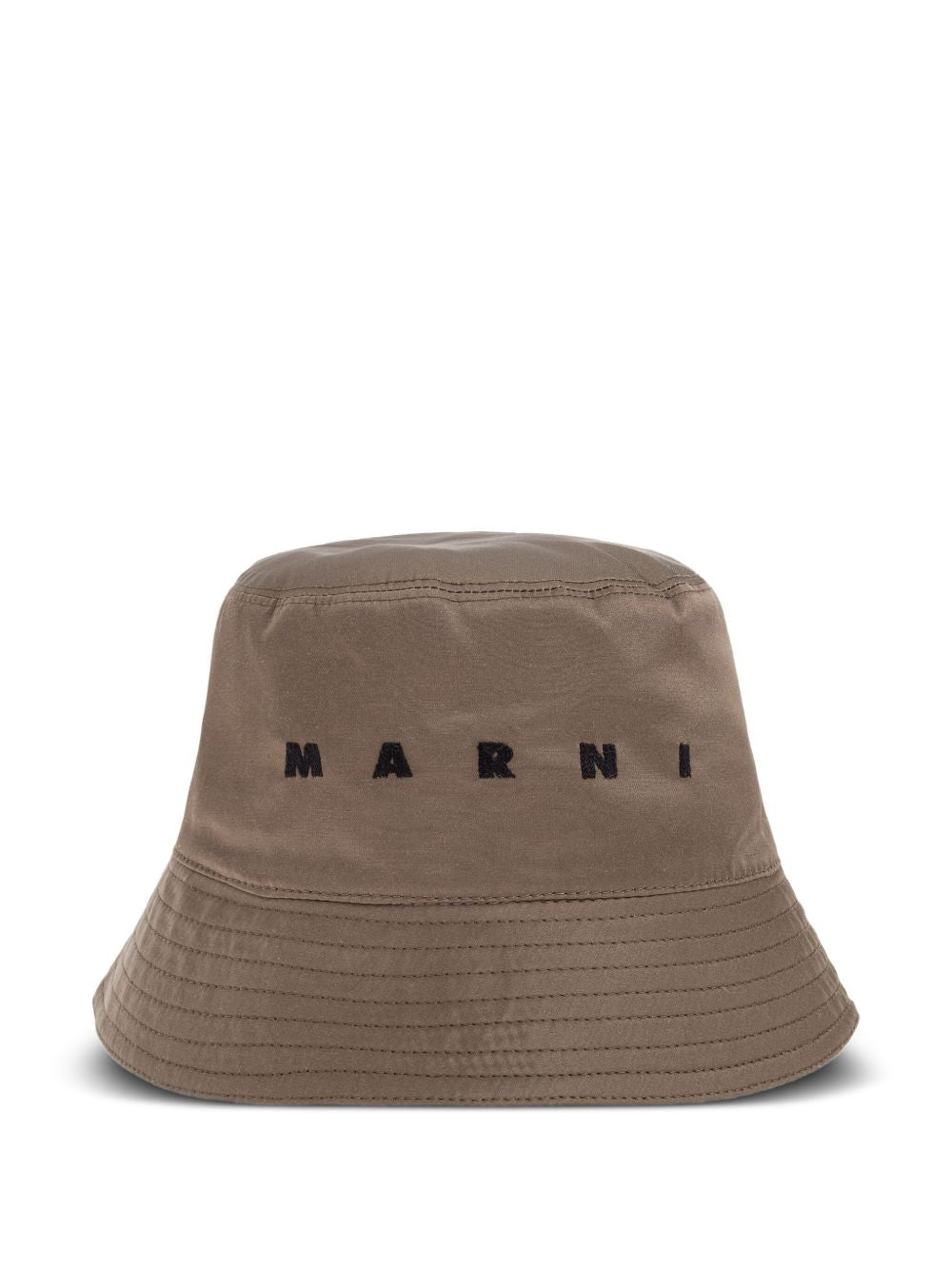 Cappello bucket con ricamo in marrone Marni - donna 