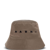 Cappello bucket con ricamo in marrone Marni - donna 