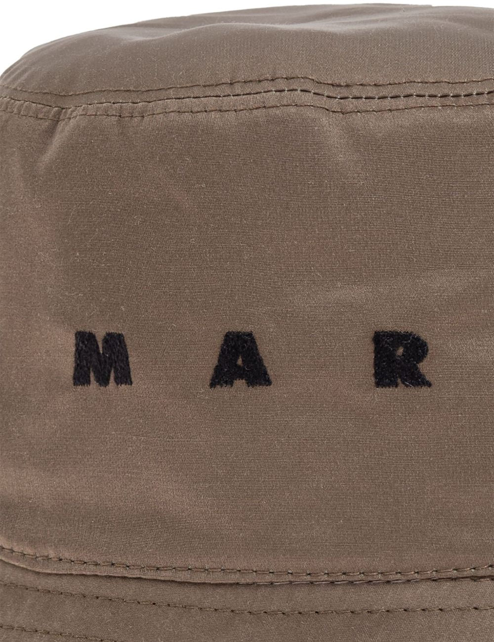 Cappello bucket con ricamo in marrone Marni - donna 