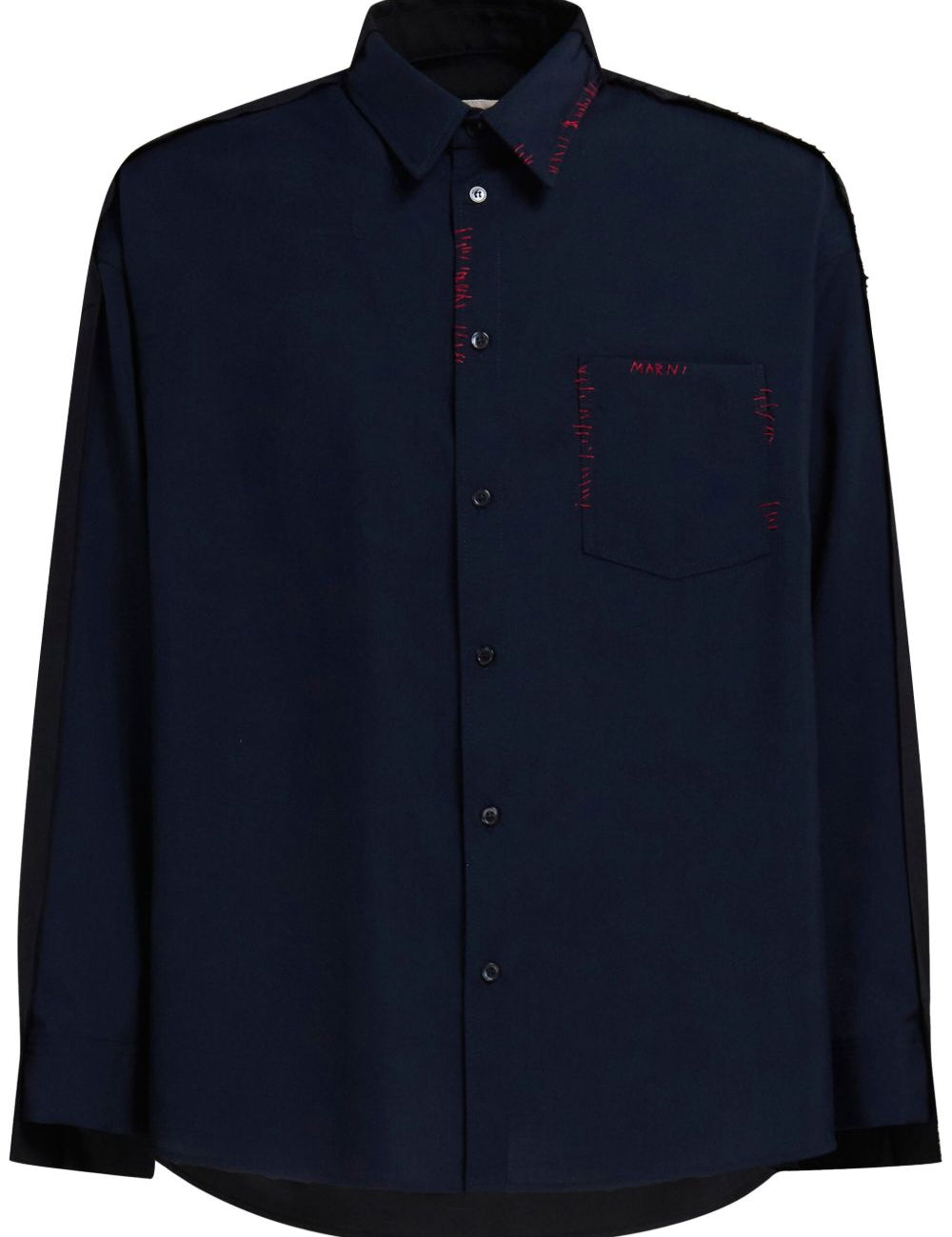 Camicia con cuciture a constrasto in blu Marni - uomo 