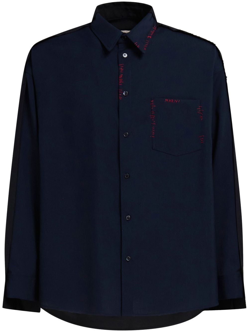 Camicia con cuciture a constrasto in blu Marni - uomo 