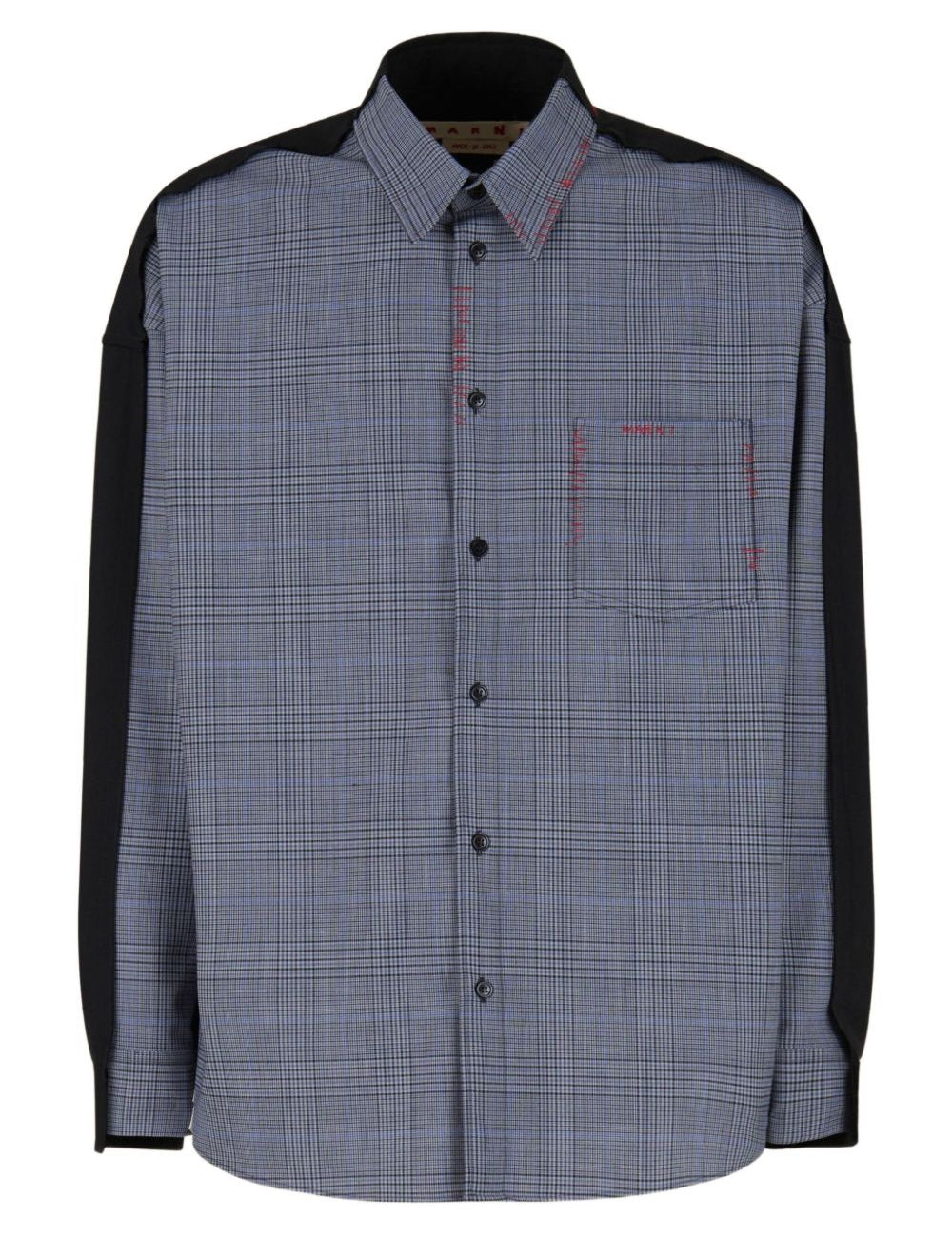 Camicia a quadri in blu e grigio Marni - uomo 