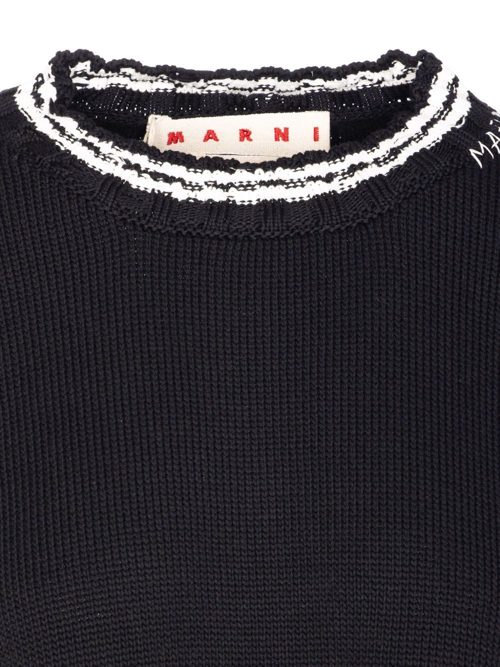 Maglione con effetto consumato in nero Marni - donna 