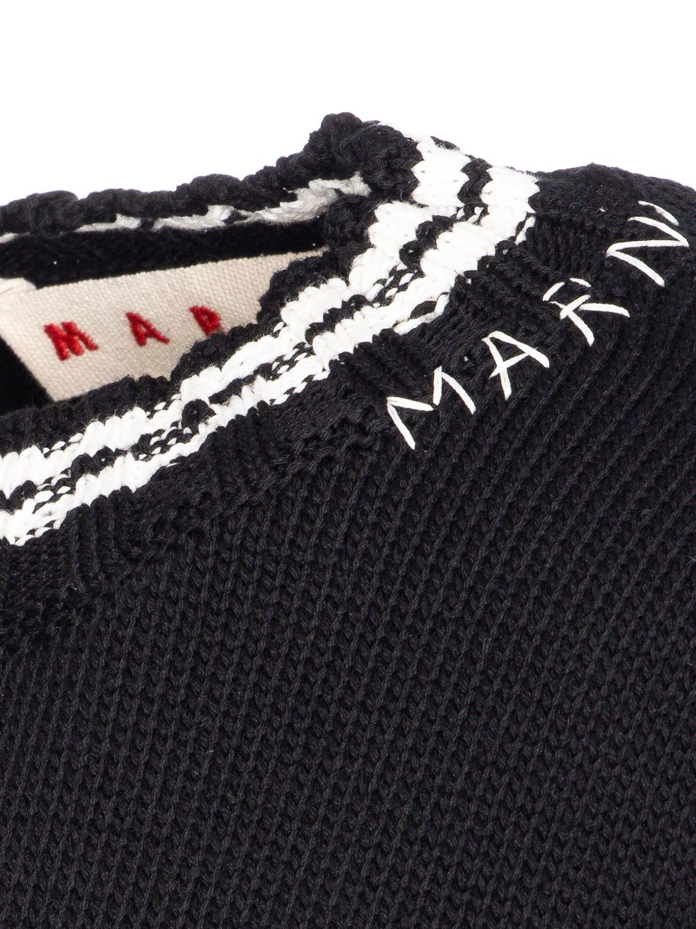 Maglione con effetto consumato in nero Marni - donna 