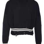 Maglione con effetto consumato in nero Marni - donna 