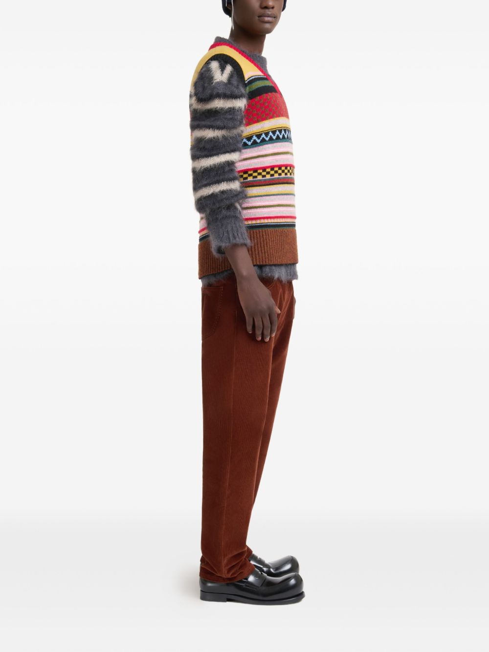 Maglione a righe in blu Marni - uomo 