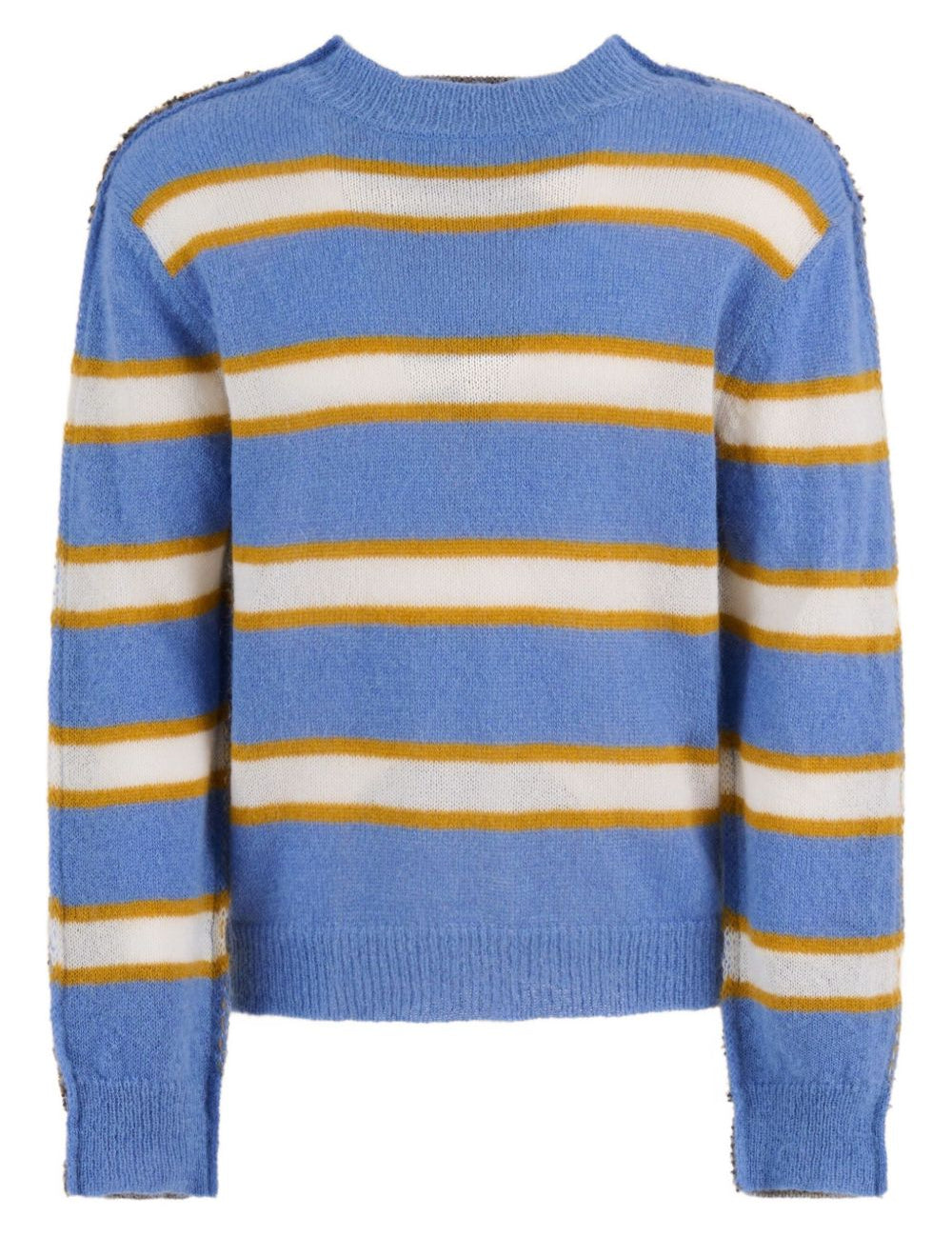 Maglione a righe in celeste Marni - uomo 
