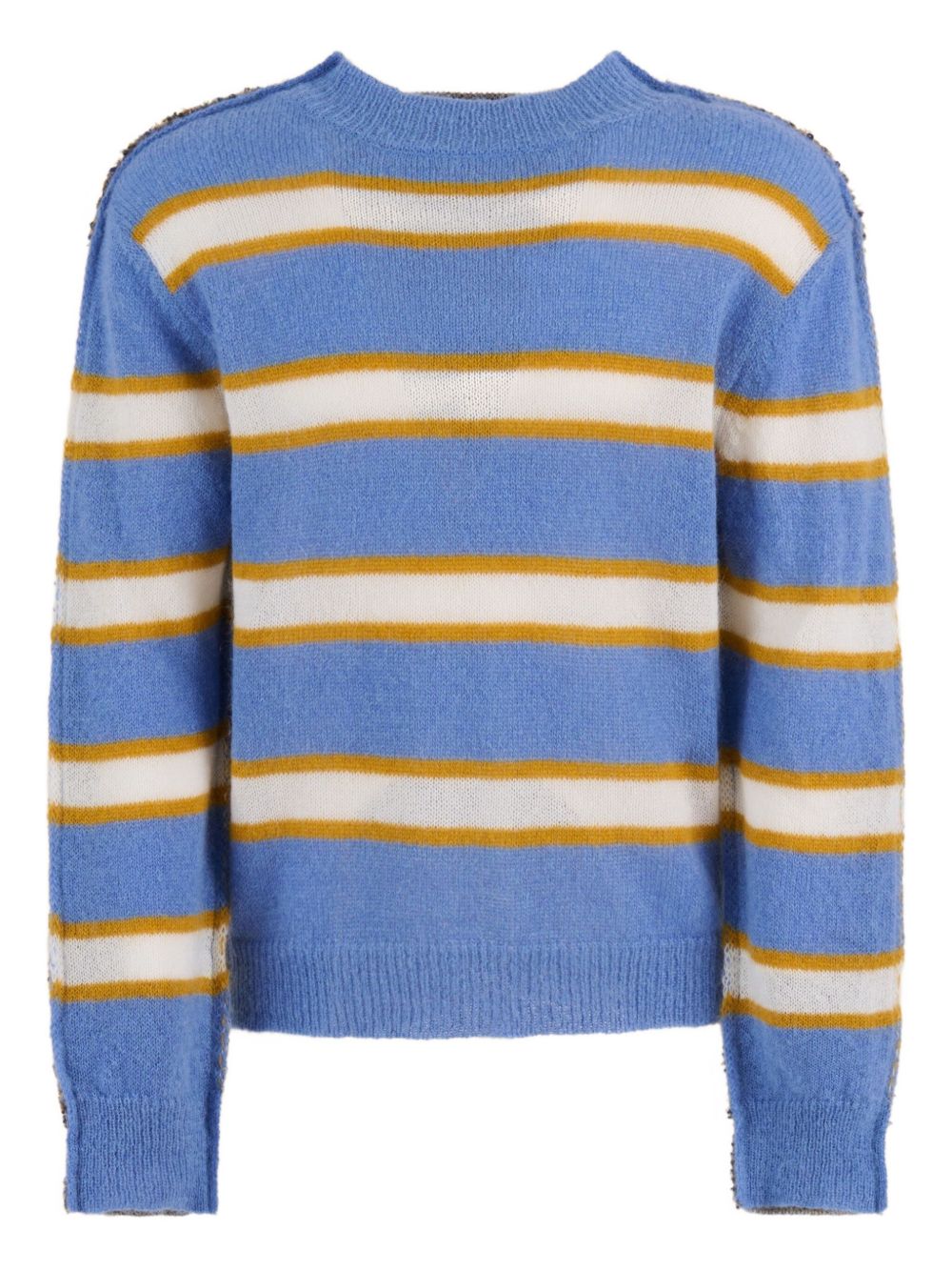 Maglione a righe in celeste Marni - uomo 
