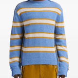 Maglione a righe in celeste Marni - uomo 