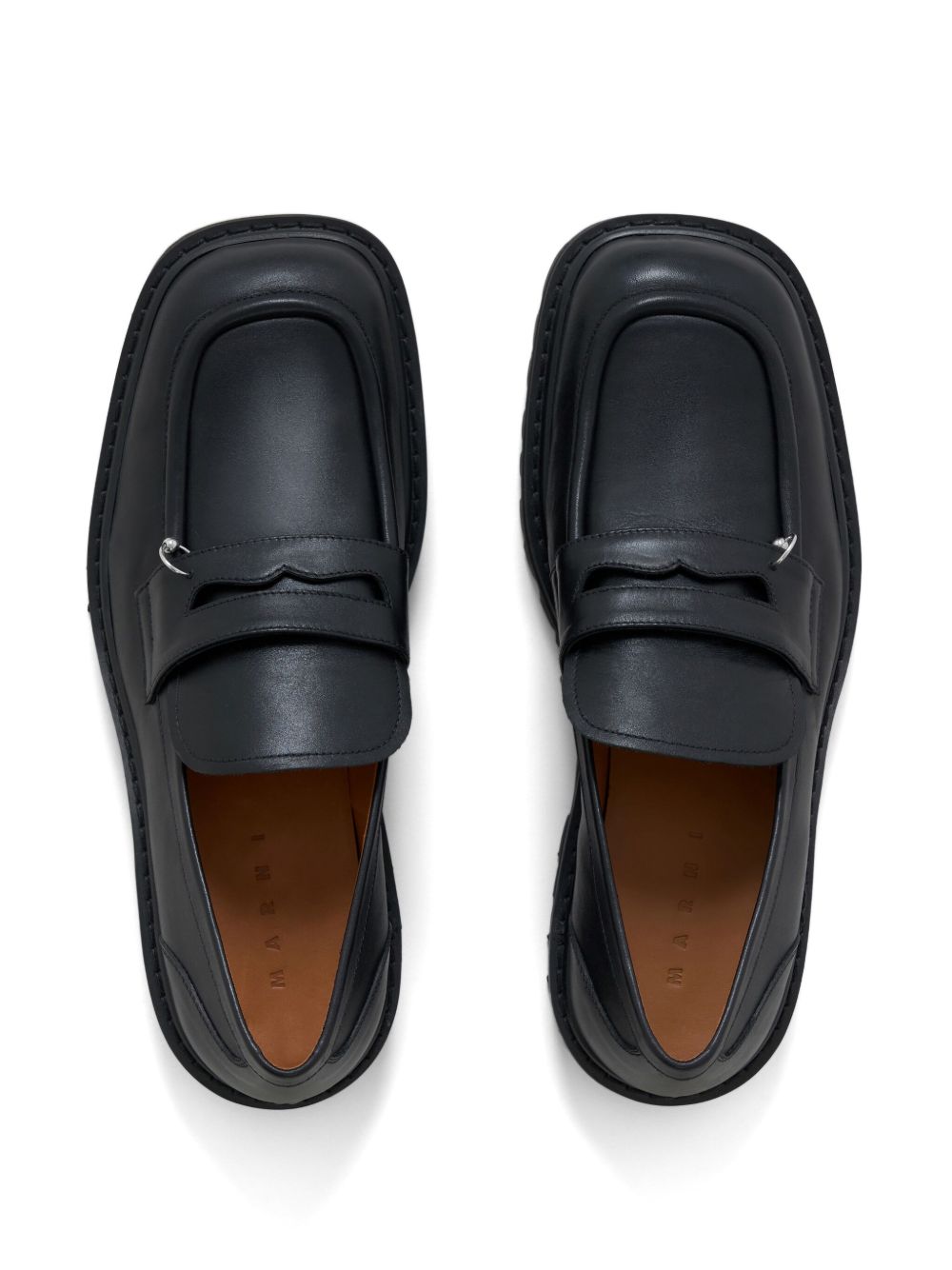 Mocassini con decorazione in nero Marni - uomo 