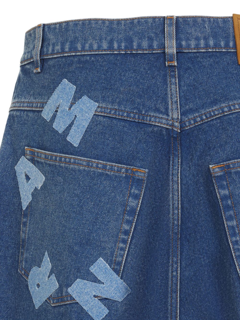 Jeans con applicazione logo in blu Marni - uomo 