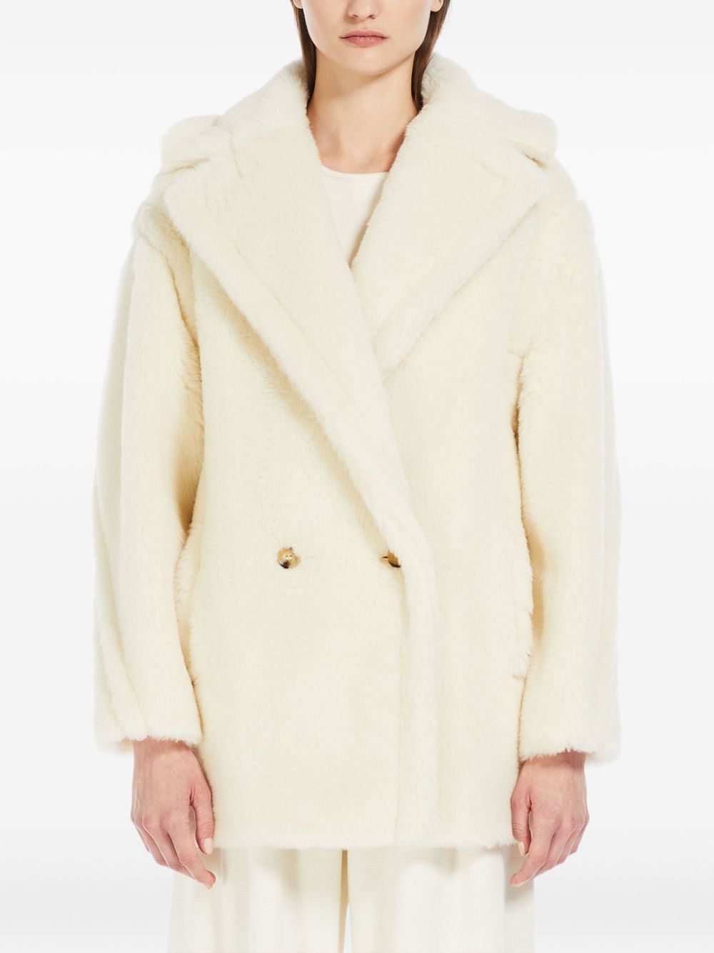Cappotto corto Teddy Bear olga in bianco Maxmara - donna 