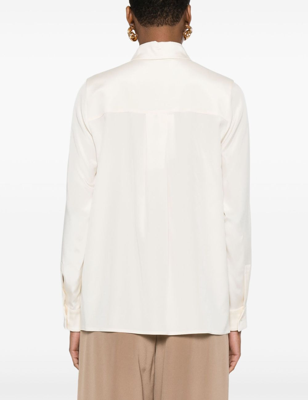 Camicia in cady di seta avion in avorio Maxmara - donna 