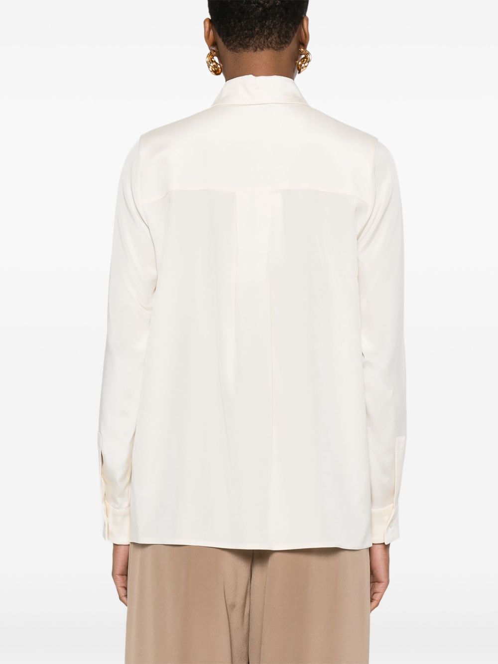 Camicia in cady di seta avion in avorio Maxmara - donna 