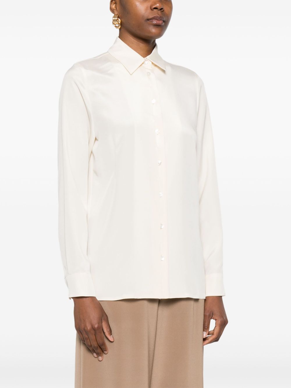 Camicia in cady di seta avion in avorio Maxmara - donna 